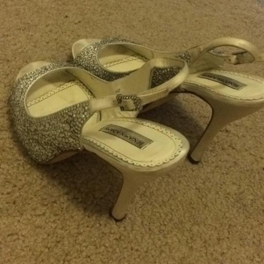 Benjamin Adams Sparkly Ivory Wedding Shoes - Picture 12 of 17